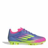 Adidas F50 Academy Childrens Firm Ground Football Boots Син/Лимон 