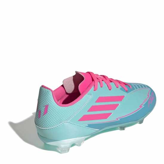 Adidas F50 League Childrens Firm Ground Football Boots Синьо/Розово Детски футболни бутонки