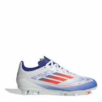 Adidas F50 Academy Childrens Firm Ground Football Boots Бяло/Червено/Синьо Детски футболни бутонки