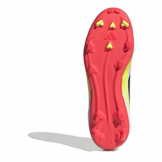 Adidas F50 Academy Childrens Firm Ground Football Boots Бяло/Червено Детски футболни бутонки