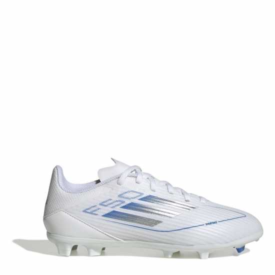 Adidas F50 Academy Childrens Firm Ground Football Boots Бяло/сребро 