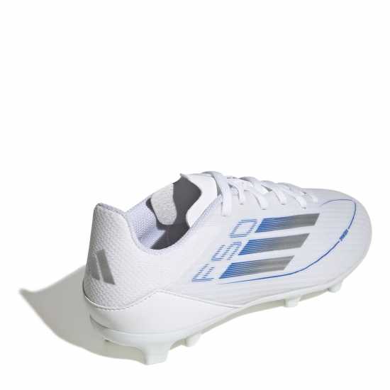 Adidas F50 Academy Childrens Firm Ground Football Boots Бяло/сребро 