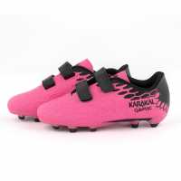 Karakal Gaelic Firm Ground Boots Child Pink/Black Детски футболни бутонки