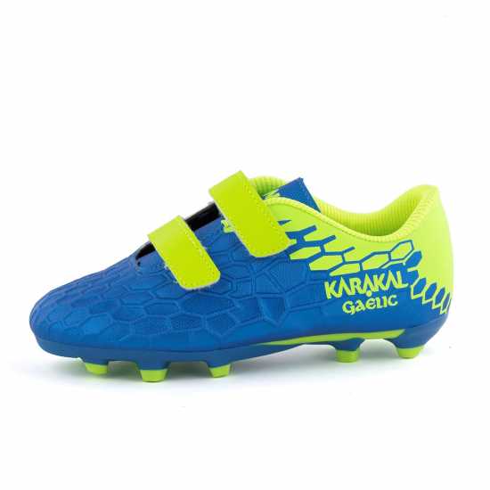 Karakal Gaelic Firm Ground Boots Child Royal/L Green Детски футболни бутонки