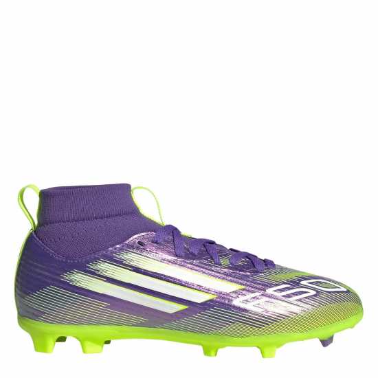 Adidas F50 League Childrens Multi-Ground Football Boots Purple/White Детски футболни бутонки