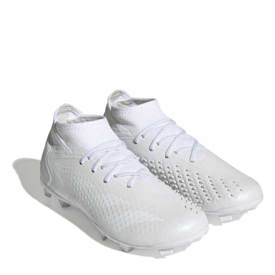Adidas Predator Accuracy.1 Childrens Firm Ground Football Boots Бяло/Бяло Футболни стоножки