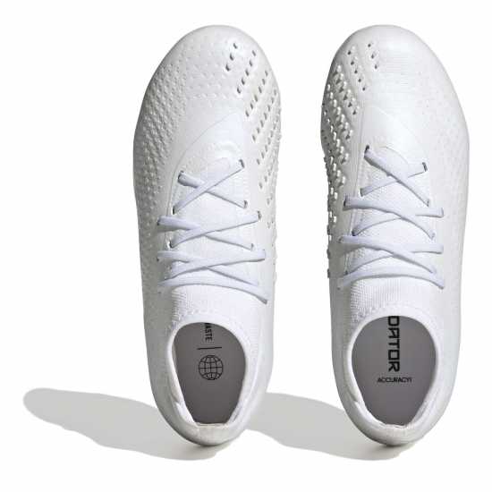 Adidas Predator Accuracy.1 Childrens Firm Ground Football Boots Бяло/Бяло Футболни стоножки
