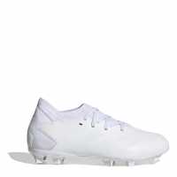 Adidas Predator Accuracy.3 Childrens Firm Ground Football Boots White/White Футболни стоножки