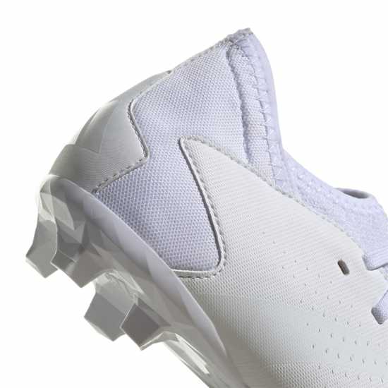 Adidas Predator Accuracy.3 Childrens Firm Ground Football Boots White/White - Футболни стоножки