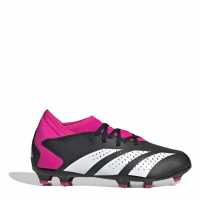Adidas Predator Accuracy.3 Childrens Firm Ground Football Boots Black/Wht/Pink Футболни стоножки