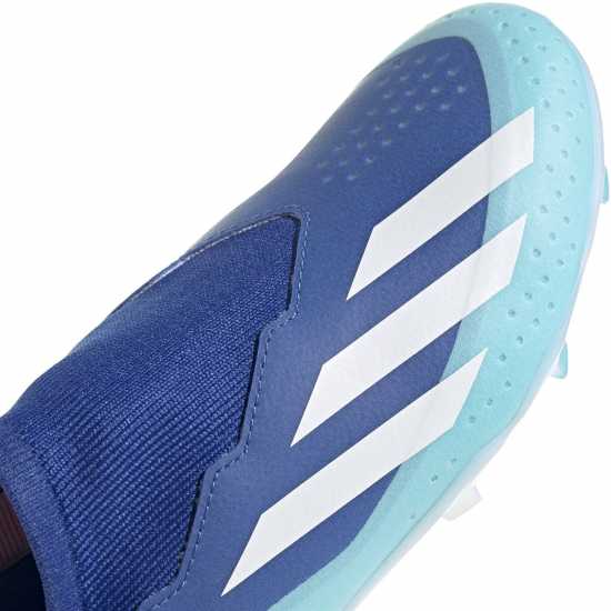 Adidas X Crazyfast League Childrens Laceless Firm Ground Boots Blue/White - Детски футболни бутонки