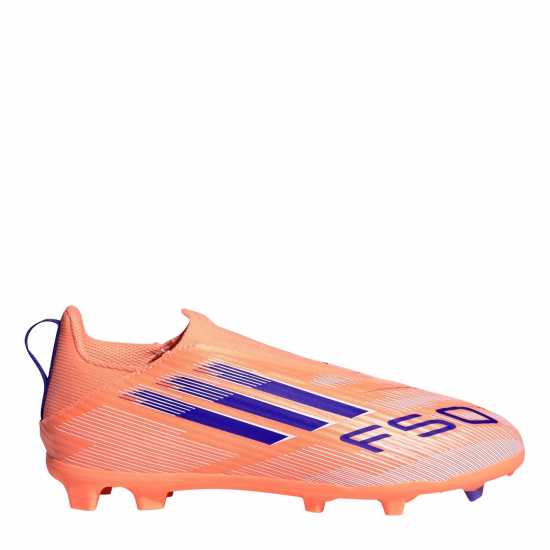 Adidas F50 Juniors League Laceless Multi-Ground Boots Оранжево/Синьо 