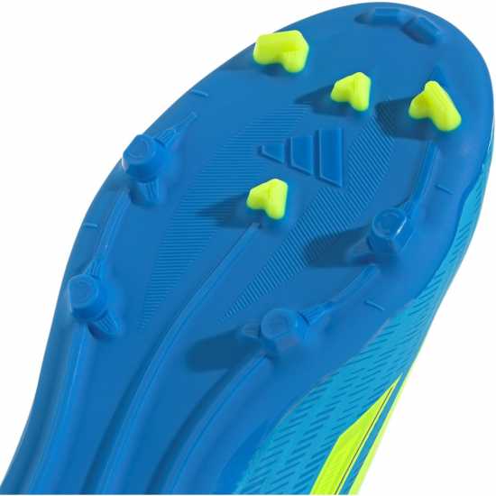 Adidas F50 Childrens League Laceless Multi-Ground Boots Blue/Yellow 
