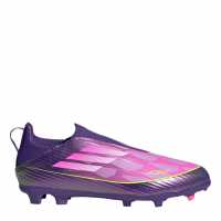 Adidas F50 Juniors League Laceless Multi-Ground Boots Лилаво/Жълто 