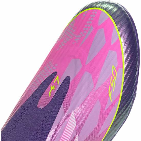 Adidas F50 Juniors League Laceless Multi-Ground Boots Лилаво/Жълто 