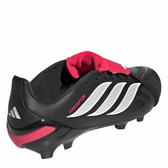 Adidas Predator Fold-Over Tongue League Firm Ground Football Boots Childrens Black/Red 