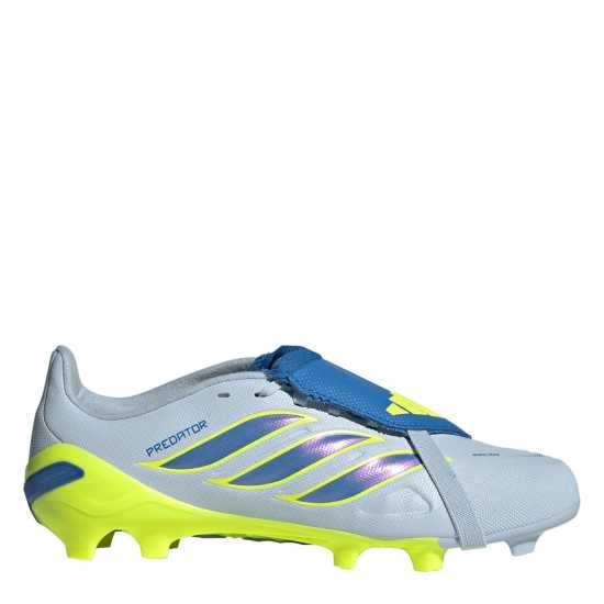 Adidas Predator Fold-Over Tongue League Firm Ground Football Boots Childrens Blue/Yellow 