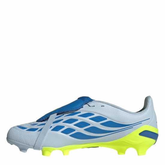 Adidas Predator Fold-Over Tongue League Firm Ground Football Boots Childrens Blue/Yellow 