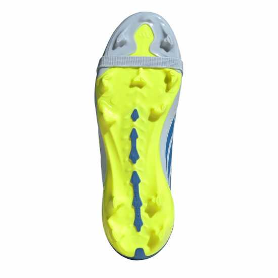 Adidas Predator Fold-Over Tongue League Firm Ground Football Boots Childrens Blue/Yellow 