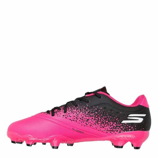 Skechers Razor Juniors Firm Ground Football Boots Black/Pink Детски футболни бутонки