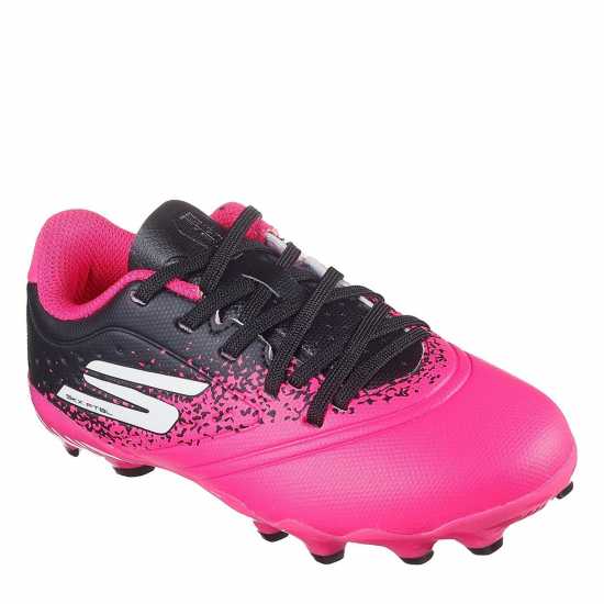 Skechers Razor Juniors Firm Ground Football Boots Black/Pink Детски футболни бутонки