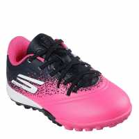 Skechers Skx 1 Juniors Astro Turf Football Boots Black/Pink Детски футболни бутонки