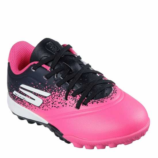 Skechers Skx 1 Juniors Astro Turf Football Boots Black/Pink Детски футболни бутонки