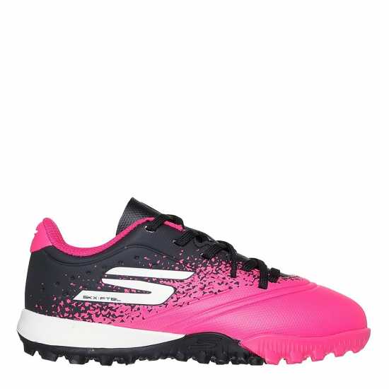 Skechers Skx 1 Juniors Astro Turf Football Boots Black/Pink Детски футболни бутонки