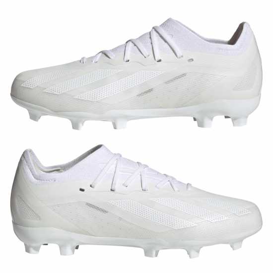 Adidas X Crazyfast Elite Childrens Firm Ground Football Boots White/White Детски футболни бутонки
