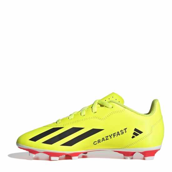 Adidas X Crazyfast Club Childrens Flexible Firm Ground Football Boots Yellow/Blk/Wht Детски футболни бутонки