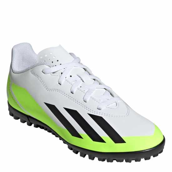 Adidas X Crazyfast Club Childrens Astro Turf Football Boots Wht/Blk/Lemon Футболни стоножки
