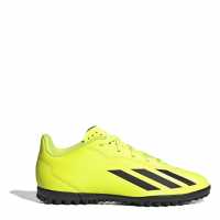 Adidas X Crazyfast Club Childrens Astro Turf Football Boots Yellow/Blk/Wht Футболни стоножки