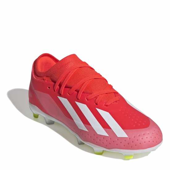Adidas X Crazyfast League Childrens Firm Ground Boots Red/Wht/Yellow Детски футболни бутонки