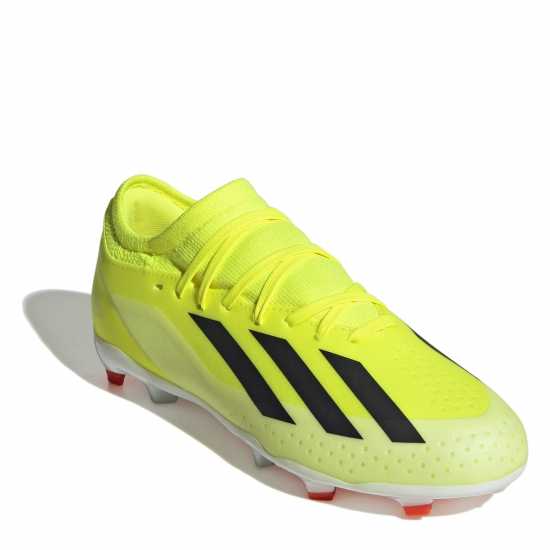 Adidas X Crazyfast League Firm Ground Boot Childrens Yellow/Blk/Wht Детски футболни бутонки