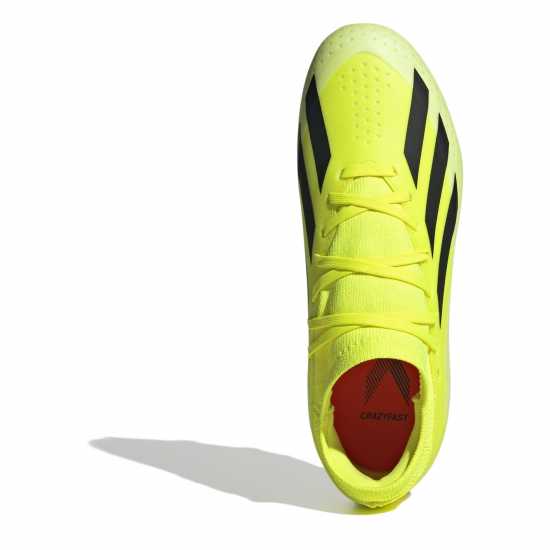 Adidas X Crazyfast League Firm Ground Boot Childrens Yellow/Blk/Wht Детски футболни бутонки