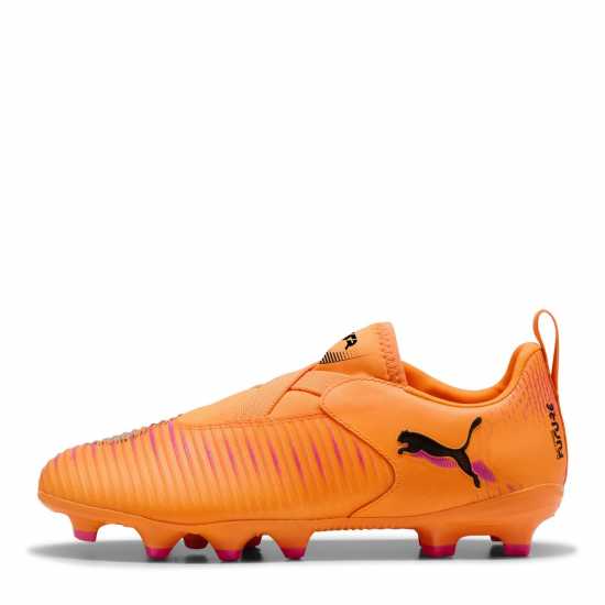 Puma Future 8 Match Laceless Childrens Firm Ground Football Boots Оранжево/Черно Puma Future 8 Match Laceless Childrens Firm Ground Football Boots Оранжево/Черно