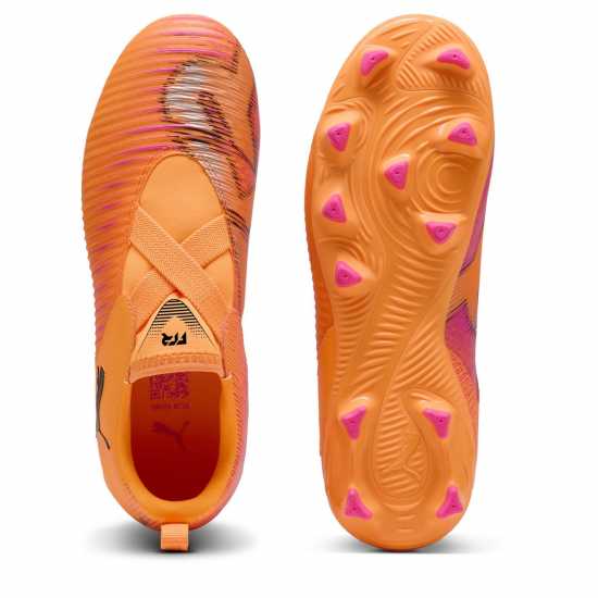 Puma Future 8 Match Laceless Childrens Firm Ground Football Boots Оранжево/Черно Puma Future 8 Match Laceless Childrens Firm Ground Football Boots Оранжево/Черно