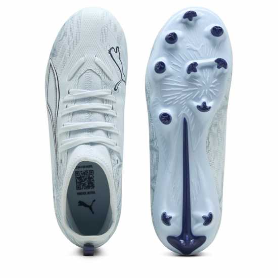Puma Childrens  Ultra 5 Match Firm Ground Football Boots Icy Blue 