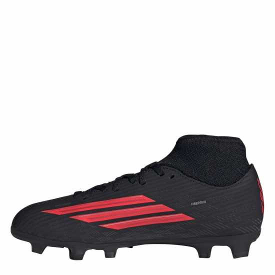 Adidas Kids' F50 Club Mid Cut F50 Firm Ground Football Boots Black/Red 