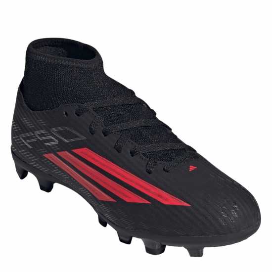 Adidas Kids' F50 Club Mid Cut F50 Firm Ground Football Boots Black/Red 