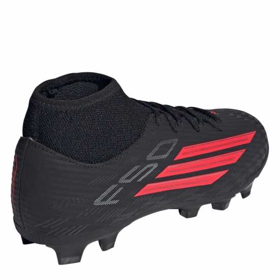 Adidas Kids' F50 Club Mid Cut F50 Firm Ground Football Boots Black/Red 