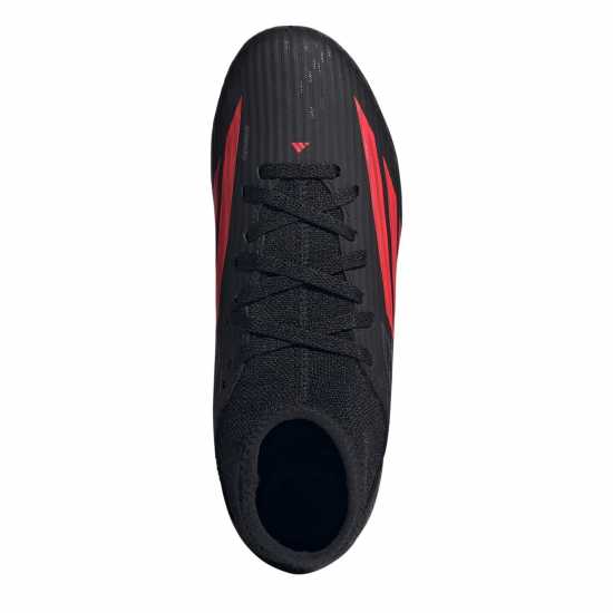 Adidas Kids' F50 Club Mid Cut F50 Firm Ground Football Boots Black/Red 