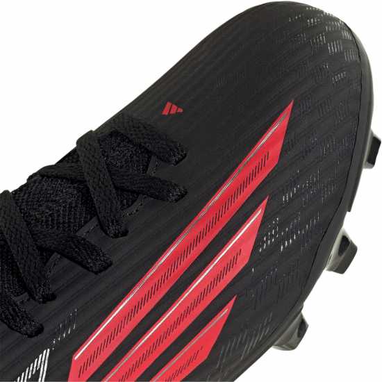 Adidas Kids' F50 Club Mid Cut F50 Firm Ground Football Boots Black/Red 