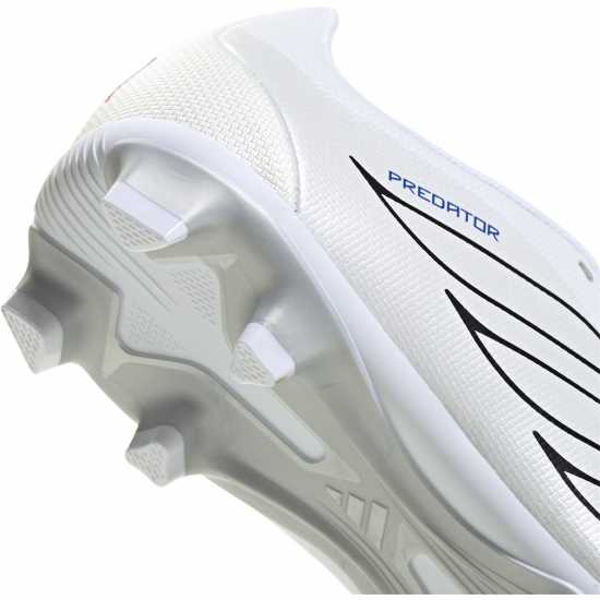 Adidas Childrens  Predator Fold-Over Tongue Club Firm Ground Football Boots White/Blue 