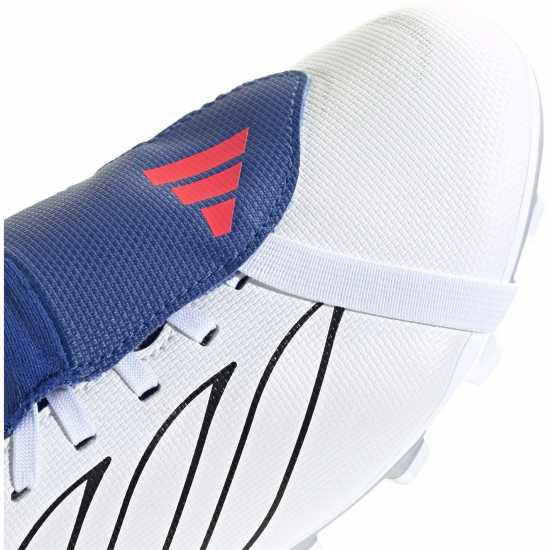 Adidas Childrens  Predator Fold-Over Tongue Club Firm Ground Football Boots White/Blue 
