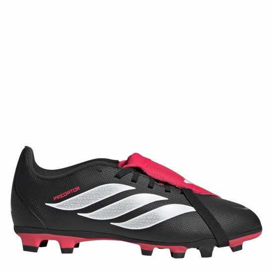 Adidas Childrens  Predator Fold-Over Tongue Club Firm Ground Football Boots Black/Red 