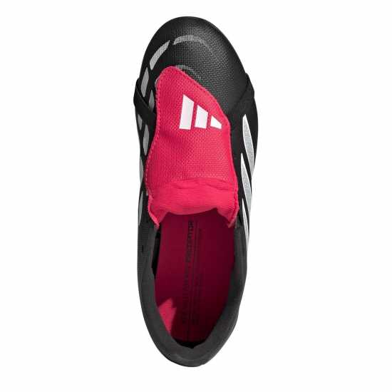Adidas Childrens  Predator Fold-Over Tongue Club Firm Ground Football Boots Black/Red 