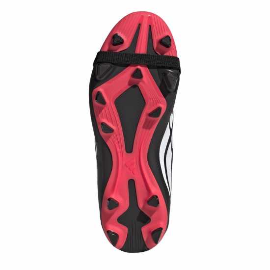 Adidas Childrens  Predator Fold-Over Tongue Club Firm Ground Football Boots Black/Red 