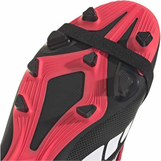 Adidas Childrens  Predator Fold-Over Tongue Club Firm Ground Football Boots Black/Red 