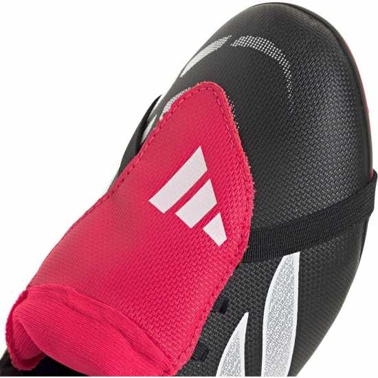 Adidas Childrens  Predator Fold-Over Tongue Club Firm Ground Football Boots Black/Red 
